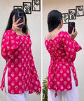Rayon Printed Short Kurti